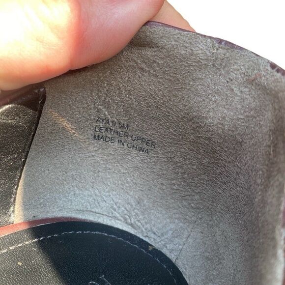 Pour la victoire Irene Brown Leather Stacked Stiletto Pump Heels Size 9.5 - Picture 9 of 10